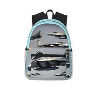 Yyoretp Casual Laptop Aircraft Fighter Jets Print Backpack,Classic backpack for Travel Work,Lightweight bookbag