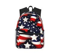 Yyoretp Casual Laptop American Flag Stars Stripes Print Backpack,Classic backpack for Travel Work,Lightweight bookbag