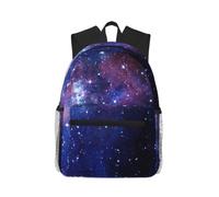 Yyoretp Casual Laptop Blue & Purple Galaxy Print Backpack,Classic backpack for Travel Work,Lightweight bookbags