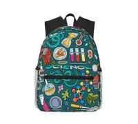Yyoretp Casual Laptop Cartoon Science Theme Print Backpack,Classic backpack for Travel Work,Lightweight bookbags