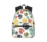 Yyoretp Casual Laptop Cute Colorful Dog Paw Print Backpack,Classic backpack for Travel Work,Lightweight bookbags