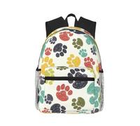 Yyoretp Casual Laptop Cute Colorful Dog Paw Print Backpack,Classic backpack for Travel Work,Lightweight bookbag