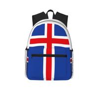 Yyoretp Casual Laptop Flag of Iceland Print Backpack,Classic backpack for Travel Work,Lightweight bookbags