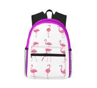Yyoretp Casual Laptop Flamingos on white Print Backpack,Classic backpack for Travel Work,Lightweight bookbag