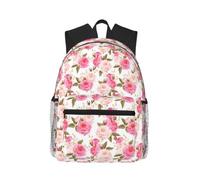 Yyoretp Casual Laptop Floral Flower Rose Pink Print Backpack,Classic backpack for Travel Work,Lightweight bookbags