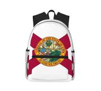 Yyoretp Casual Laptop Florida State Flag Print Backpack,Classic backpack for Travel Work,Lightweight bookbags