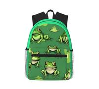 Yyoretp Casual Laptop Funny Green Frogs Print Backpack,Classic backpack for Travel Work,Lightweight bookbags
