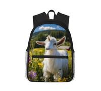 Yyoretp Casual Laptop Goat Print Backpack,Classic backpack for Travel Work,Lightweight bookbag