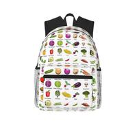 Yyoretp Casual Laptop Introduction of various vegetables Print Backpack,Classic backpack for Travel Work,Lightweight bookbags