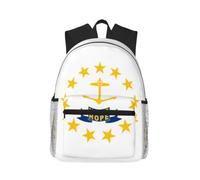 Yyoretp Casual Laptop Rhode Island State Flag Print Backpack,Classic backpack for Travel Work,Lightweight bookbags