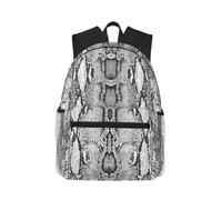 Yyoretp Casual Laptop snake skin black and white Print Backpack,Classic backpack for Travel Work,Lightweight bookbags