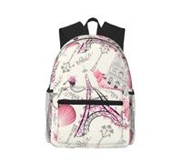 Yyoretp Casual Laptop The Paris Tower and a Bicycle Print Backpack,Classic backpack for Travel Work,Lightweight bookbags