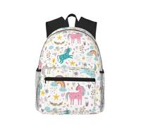 Yyoretp Casual Laptop Unicorns Pink Print Backpack,Classic backpack for Travel Work,Lightweight bookbags