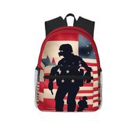 Yyoretp Casual Laptop US Military Soldiers Patriotic Memorial Day Print Backpack,Classic backpack for Travel Work,Lightweight bookbag