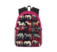 Yyoretp Casual Laptop Various Kinds of Horses Print Backpack,Classic backpack for Travel Work,Lightweight bookbags