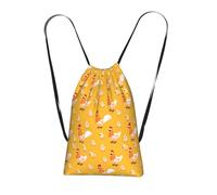 Yyoretp Chicken Chick Print Drawstring Backpack,String Backpack Storage bag for Sport Beach Swim Gym Traveling.