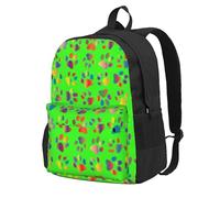 Yyoretp colorful dog paw Print Casual Backpack for Women and Men,Large Capacity Travel Work Computer Backpacks