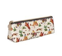 Yyoretp Cowboy Ride Horse Print Simple Triangular Pen case Storage Bag for Office Supplies,Cosmetics,toiletries