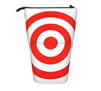 Yyoretp Design Target Print Telescopic Pen Bag Pen Holder Pop Up Storage Case,Standing Portable Pen Case