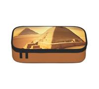 Yyoretp Egyptian Pyramid in Desert Print Big Capacity Pencil Case Makeup Bag Storage Organizer Office Stationery Pouch