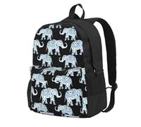 Yyoretp Elephant Print Casual Backpack for Women and Men,Large Capacity Travel Work Computer Backpacks