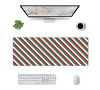 Yyoretp Extra large Square rubber Bulgarian Flag Print mouse pad,keyboard pad,Office desk mat,30 x 80 cm.