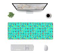 Yyoretp Extra large Square rubber colorful dog paw Print mouse pad,keyboard pad,Office desk mat,30 x 80 cm.