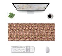 Yyoretp Extra large Square rubber Popcorn Print Print mouse pad,keyboard pad,Office desk mat,30 x 80 cm.