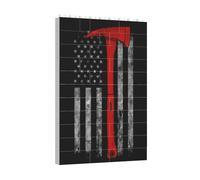 Yyoretp Firefighter Axe Red Line Flag Print Building Blocks Puzzle,Building block puzzle toy game for brain development