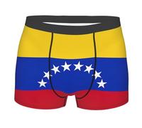 Yyoretp Flag of Venezuela Print Men's Boxer Briefs,Stretch Fit Underwear Microfibre shorts Gents for Everyday Wear Black