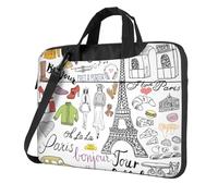 Yyoretp French Paris Tour Eiffel Tower Print Laptop bag,portable single shoulder laptop Sleeve Case,Compatible with 13-16inch