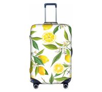 Yyoretp Fresh Tropical Lemons Print Elastic Luggage Cover, Suitcase Protection Cover with Zipper Fits 18-32 Inch.