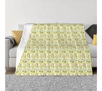 Yyoretp Fresh Tropical Lemons Print Ultra Soft Micro Fleece Flannel Blankets for Bed Couch Living Room Travel,All Season