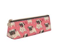 Yyoretp Funny Cartoon Pug Puppy Dog Print Simple Triangular Pen case Storage Bag for Office Supplies,Cosmetics,toiletries