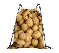 Yyoretp Garden Potatoes Print Drawstring Backpack Sports Gym Beach Sack Dance Yoga Cinch Bag for Women Men