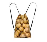 Yyoretp Garden Potatoes Print Drawstring Backpack,String Backpack Storage bag for Sport Beach Swim Gym Traveling.