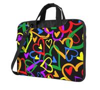 Yyoretp Gay Pride Rainbow Print Laptop bag,portable single shoulder laptop Sleeve Case,Compatible with 13-16inch