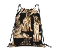 Yyoretp German shepherd dog Print Drawstring Backpack Sports Gym Beach Sack Dance Yoga Cinch Bag for Women Men