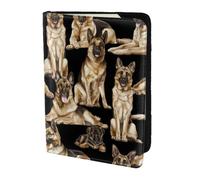 Yyoretp German Shepherd Dog Print Passport Holder for Travel,Wallet Case RFID Blocking Card Slot Leather Protector