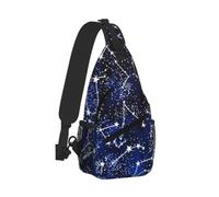 Yyoretp Glow in The Dark Print Sling Bag Small Crossbody Backpack Chest Shoulder Bag Travel Hiking Daypacks