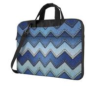 Yyoretp Gradient Blue Denim Print Laptop bag,portable single shoulder laptop Sleeve Case,Compatible with 13-16inch