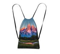 Yyoretp grand teton national park Print Drawstring Backpack,String Backpack Storage bag for Sport Beach Swim Gym Traveling.