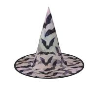 Yyoretp Halloween Bats Grey Print Halloween Costume Witch Hat Adults carnival Cosplay party Costume Accessories