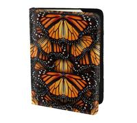 Yyoretp Heaps of Orange Monarch Butterflies Print Passport Holder for Travel,Wallet Case RFID Blocking Card Slot Leather Protector