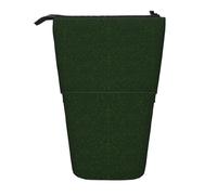 Yyoretp Hunter Green Floral Petals Pattern Print Telescopic Pen Bag Pen Holder Pop Up Storage Case,Standing Portable Pen Case