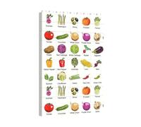 Yyoretp Introduction of various vegetables Print Building Blocks Puzzle,Building block puzzle toy game for brain development