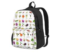 Yyoretp Introduction of various vegetables Print Casual Backpack for Women and Men,Large Capacity Travel Work Computer Backpacks