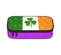 Yyoretp Irish Flag Print Big Capacity Pencil Case Makeup Bag Storage Organizer Office Stationery Pouch