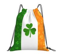 Yyoretp irish flag Print Drawstring Backpack Sports Gym Beach Sack Dance Yoga Cinch Bag for Women Men