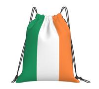 Yyoretp Irish flag Print Drawstring Backpack Sports Gym Beach Sack Dance Yoga Cinch Bag for Women Men